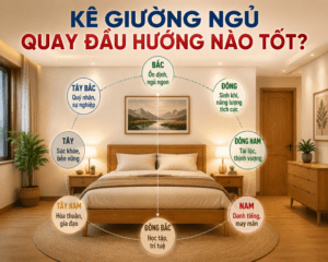 Việc xác định hướng giường giúp phòng ngủ yên tĩnh, dễ ngủ và tạo cảm giác an toàn. 