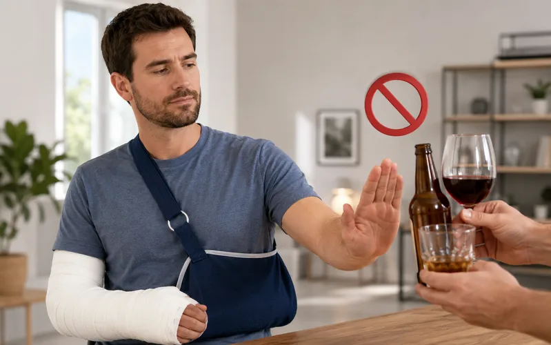 Rượu bia là nhóm cần hạn chế hàng đầu vì có thể ảnh hưởng bất lợi đến sức khỏe xương và làm tăng nguy cơ chấn thương thêm.
