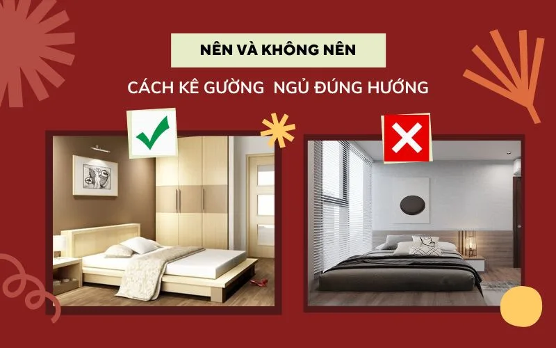 Hướng đặt giường ngủ hợp lý giúp phòng thông thoáng, thuận tiện và tạo cảm giác an toàn khi nghỉ ngơi