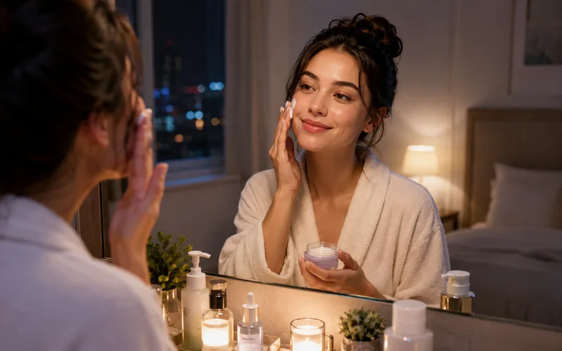 Quy trình skincare ban đêm giúp loại bỏ bụi bẩn, bổ sung độ ẩm và tạo điều kiện để làn da phục hồi sau một ngày dài.
