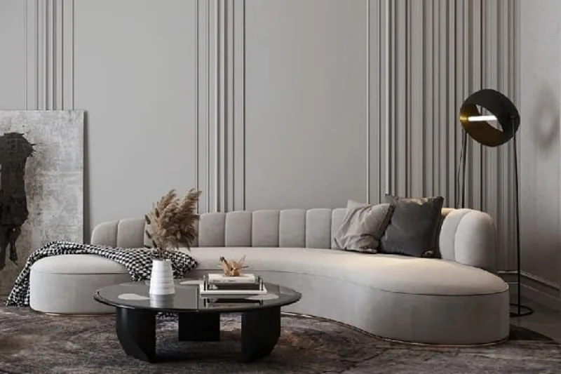 Sofa bo cong, bàn oval và những đường nét hữu cơ giúp xu hướng thiết kế nội thất 2026 trở nên mềm mại, thân thiện và thư giãn hơn.