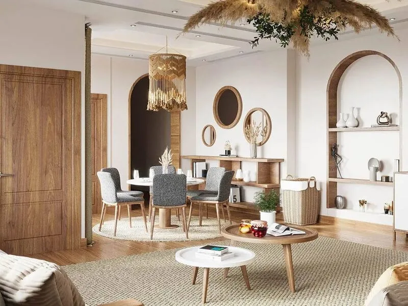 Những đặc điểm nổi bật của phong cách Scandinavian nằm ở bảng màu sáng, ánh sáng tự nhiên và vật liệu gỗ.