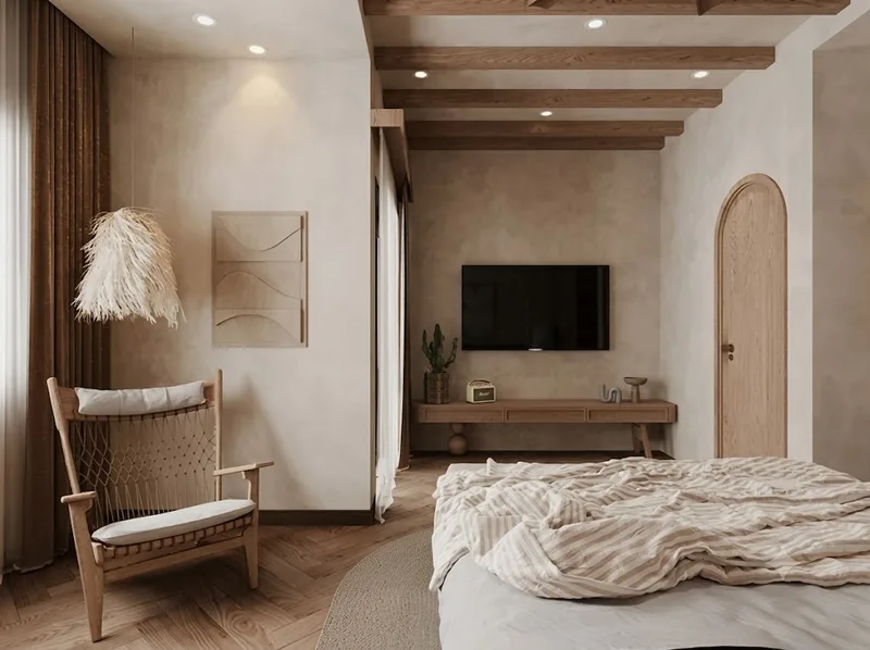 Ứng dụng phong cách Wabi Sabi giúp không gian sống mộc mạc, gần gũi